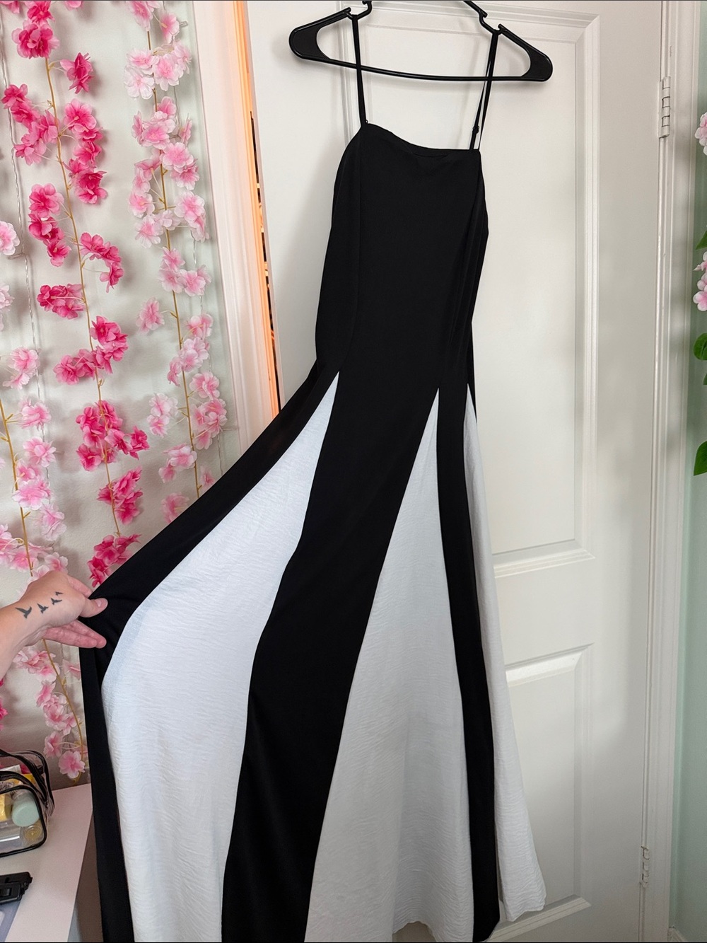 Black & White Panel Maxi Dress